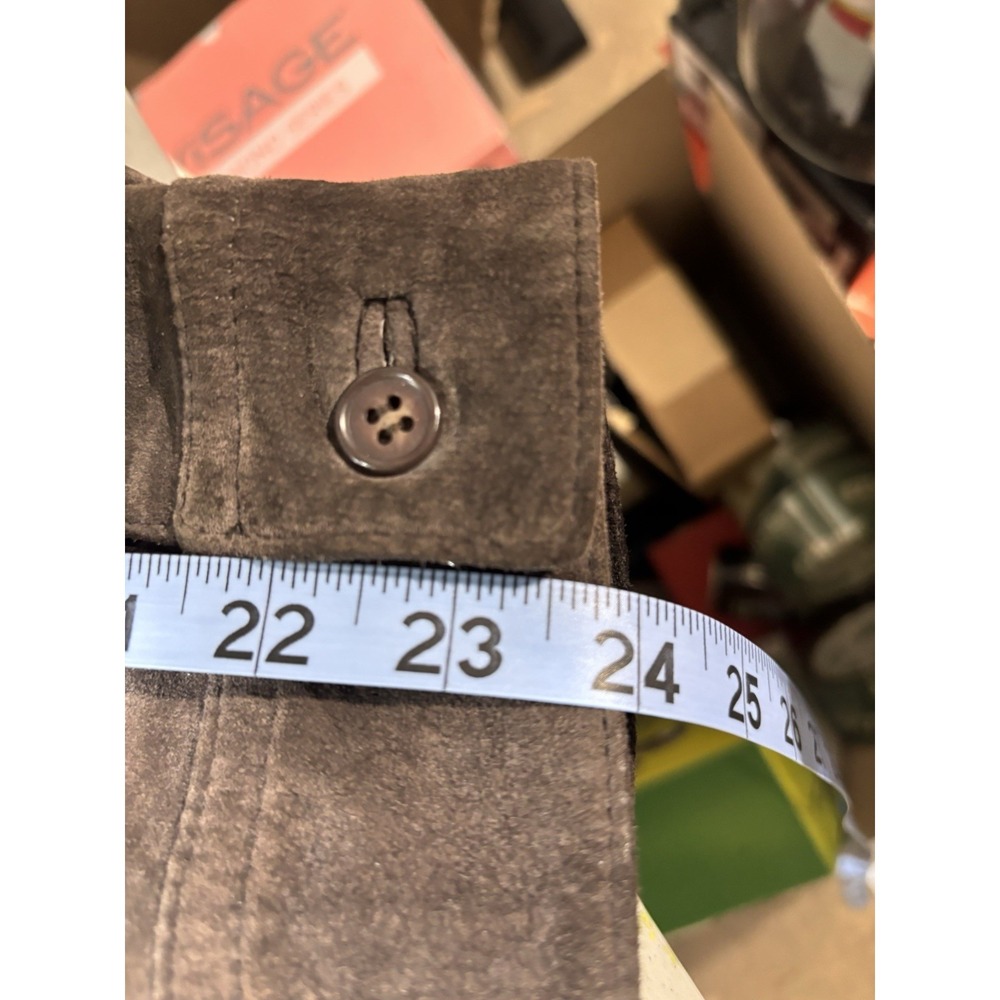 Brandini Jacket Large Brown Suede Leather Vintage Boho Men's Coat XL - Picture 7 of 7